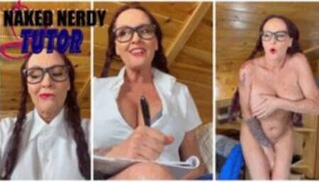 Naked Nerdy Tutor- ENF- EUF- Embarrassed Naked Female- Comedy- Humor- Redhead-Totally Nude- Humiliated Female - Buddahs Playground in Public