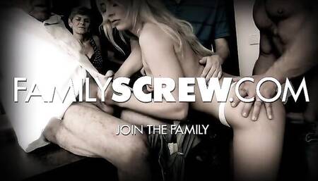 Nice-looking cutie at wife sharing movie