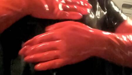Hubert Kate dressing in full latex before going to sleep