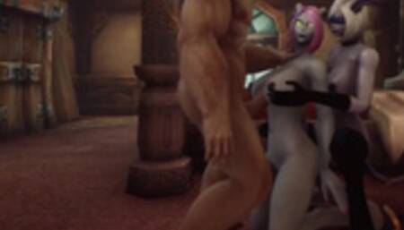 Human fucks Draenei Threesome ToA