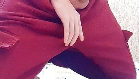 Teenage Boy Enjoying Hiding Outdoors
