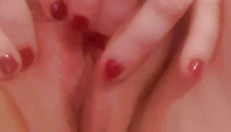 Chubby milf masturbates and fingers herself to orgasm