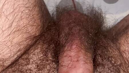 Quick jerk off in bed. HUGE LOAD !!