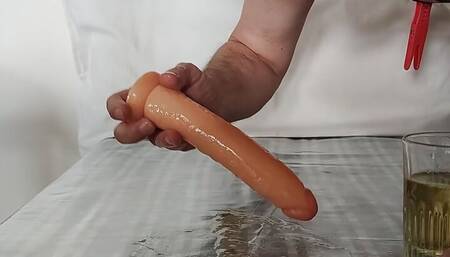 sucking dildo and piss