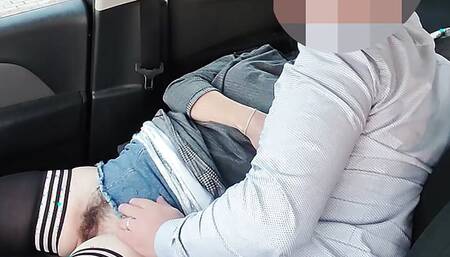 My student licked his teacher's wet pussy inside the car on our way home from school - MissCreamy