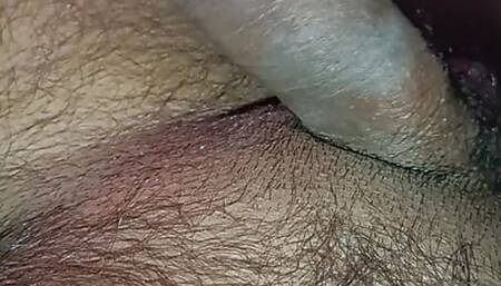 Watching porn alone and Sexy handjob
