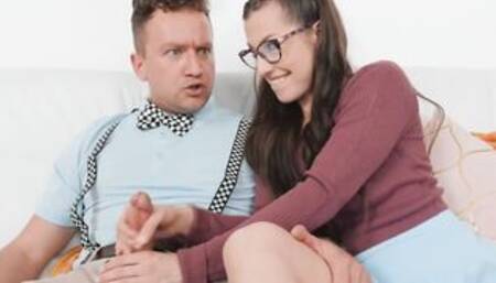 Glasses Girls Go For It Scene With Van Wylde, Izzy Lush, Spencer Bradley - Brazzers Official