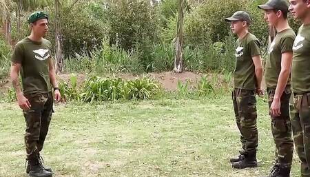 Mastering Basic Training & Basecamp - 69ing and Nude Push-Ups - MilitaryDick