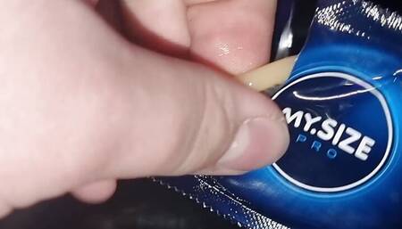 Sissyboy's clit is too small for a condom