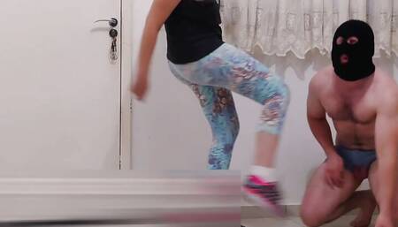 77 Hard kicks on balls with running shoes