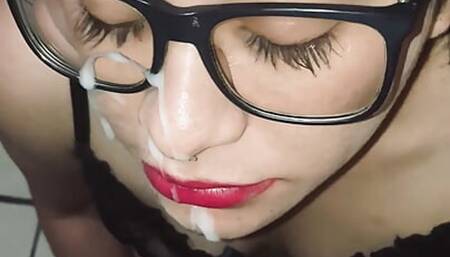 Great Blowjob ends with big facial MinnieSoulDays