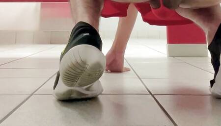 Treating my ass at a public restroom