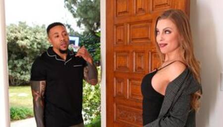 Beautiful busty chick Britney Amber jumps on a huge black dick