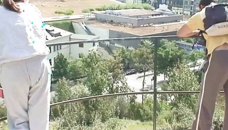 Redhead granny picked up and fucked by guy