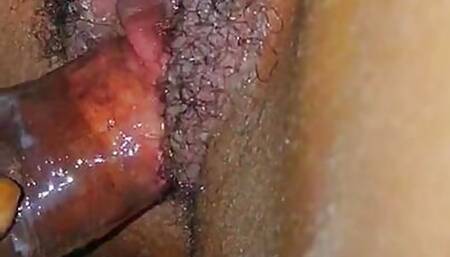 SLOW MOTION Close up pussy fucking and creampie