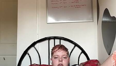 Trans boy Alexander stretches his tight hole