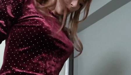 Part 1. The girl's body is sensitive and she is in agony from the huge cock! The cabaret girl who is my favourite