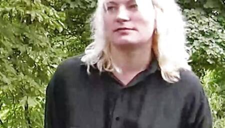 All natural babe from Germany taking two cock at the same time