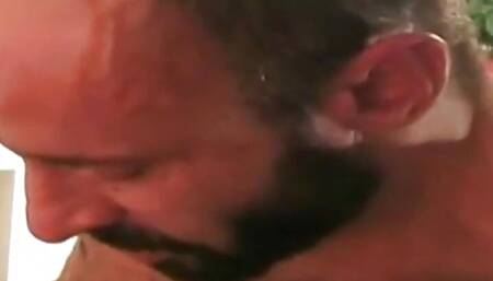 Muscled euro DILF shoots cum after barebacking with stud