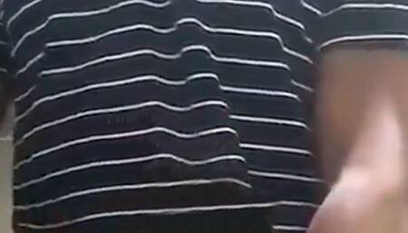 Muscular young VN caught jerking off and fucked