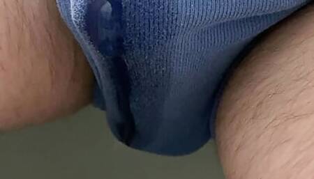 Tom Rivers Slowly Soaks His Briefs and Cums