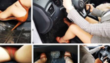 Really hard revving and brutal pedal pumping in Nissan