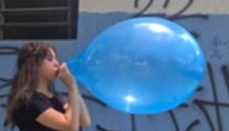 Katie Blows to Pop a Crystal 17" Tuf-Tex