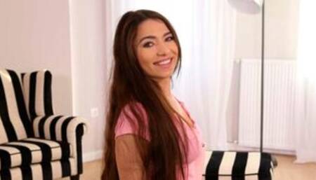 Little Gorgeous hottie Kandy screwed in the cowgirl pose