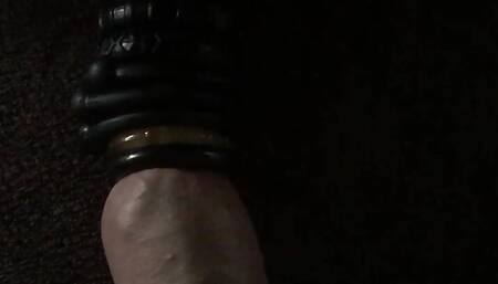 Foreskin Air Inflation with Cockrings