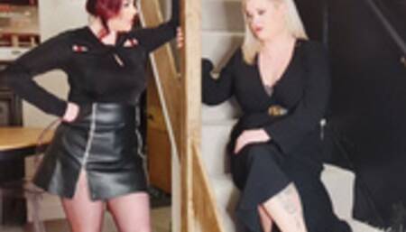 Hardcore Ballbusting at Femdom Cottage UK (Diana Von Rigg & Miss Lady Louisa)