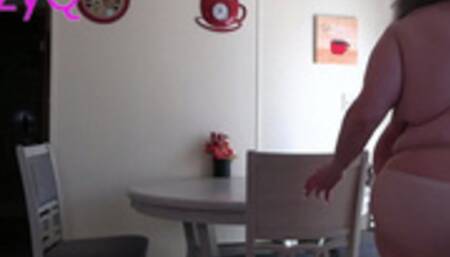 Cleaning In The Kitchen Topless