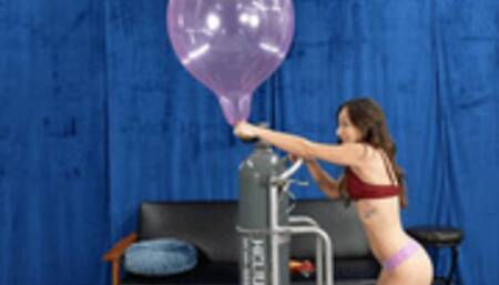 Renee Pops More Balloons on the Helium Tank 4K (3840x2160)