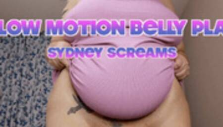 Slow Motion Belly Play - A Belly fetish scene featuring: jiggle, slow motion, natural tits, and naked - 1080 MP4