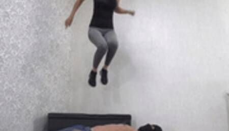 Brutal kicking and trampling workout