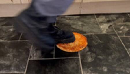 Pizza Crush with platform boots
