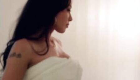 BLACKEDRAW Tattooed Hottie Morgan is all about long ebony penis & chill