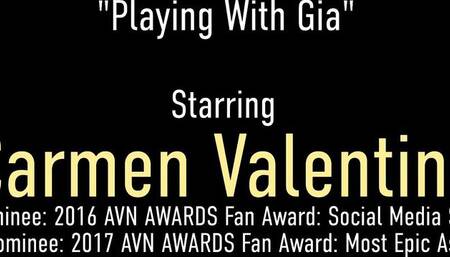 Matchless Gia Love and Carmen Valentina at lesbians scene