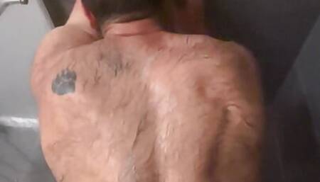 Husband getting plowed POV  In the shower by his chubby man