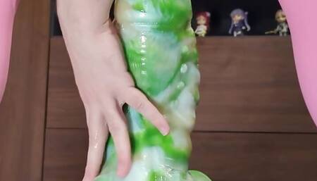 Taking my huge Bad Dragon Flint to the base