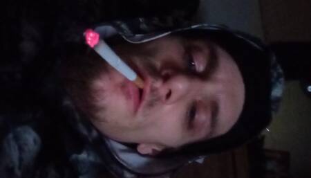Smoking and stroking for my smoke fetish love