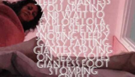 Never Wake a Sleepy Giantess you are tiny and wait to explore Lola while she naps Snoring Sleepy Gassy farting Giantesses Sexy Soles mkv