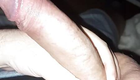 Teasing my cock before bedtime part 2!