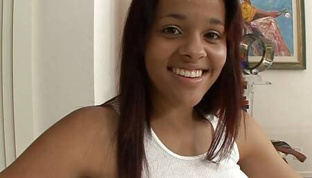 Latin hottie, Bambi Wolfe has fake red hair and a nice size pair of knobs