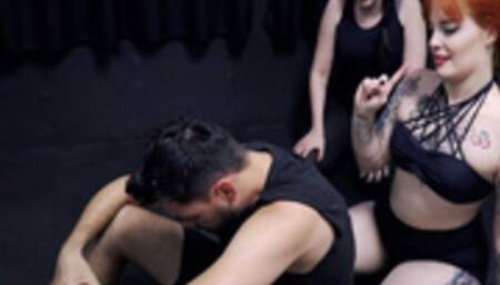 Mrs Nara's first wrestling lesson