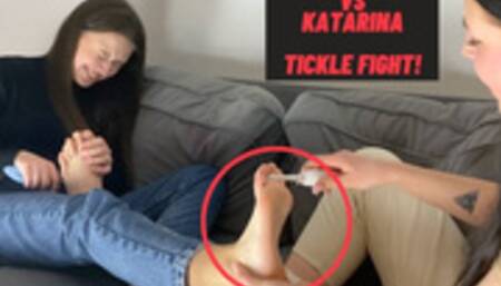 Jennifer vs Katarina - Student Girls Tickle Fight!