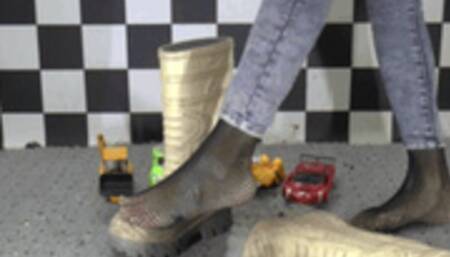 Fishnets and Cofra Wellies