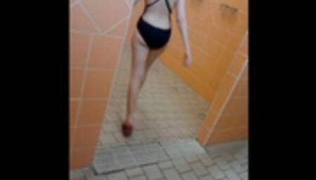 My first public outdoor in a swimming pool 1080HD