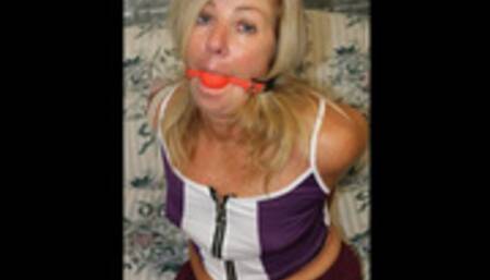 DAKKOTA TIED IN A CUTE PURPLE OUTFIT