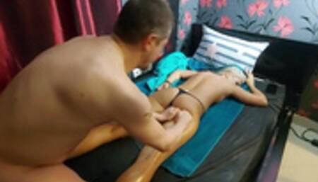 Goddess Samariel and Faith - Body massage in bed part 2