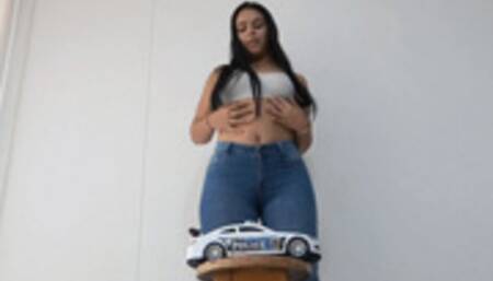 Gina Vs Big White Police Car